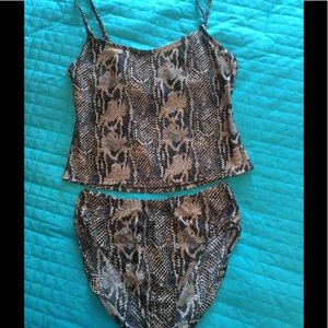 Python patterned tankini